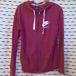 Nike Magenta zip up hoodie sweatshirt